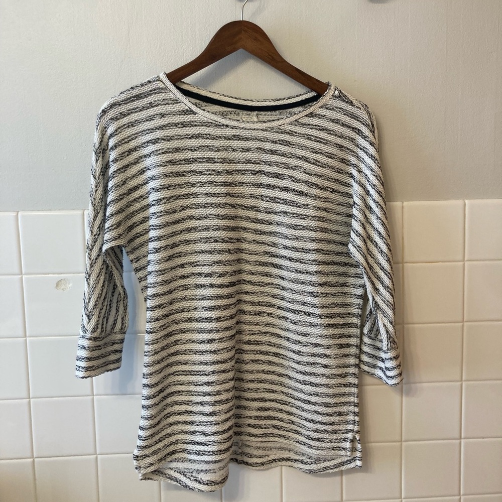 Lou & Grey black and white striped top
